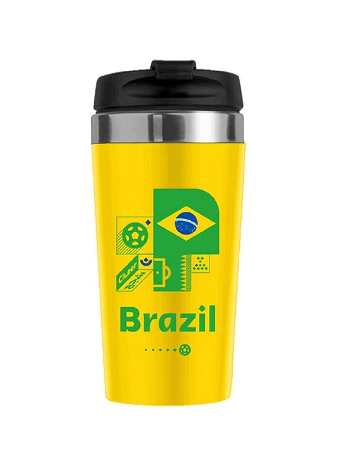 FIFA RT500402B World Cup Qatar 2022 Stainless Steel Vacuum Mug - Brazil - 450ml