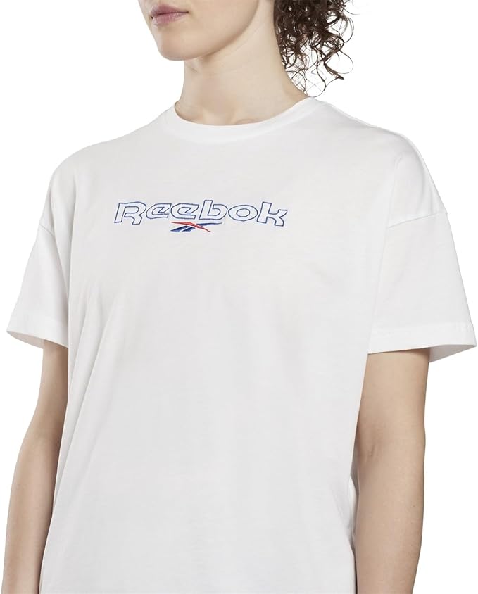 Reebok Brand T-shirt HD0938 TRAINING white GRAPHIC T-shirt (SHORT SLEEVE) for Women