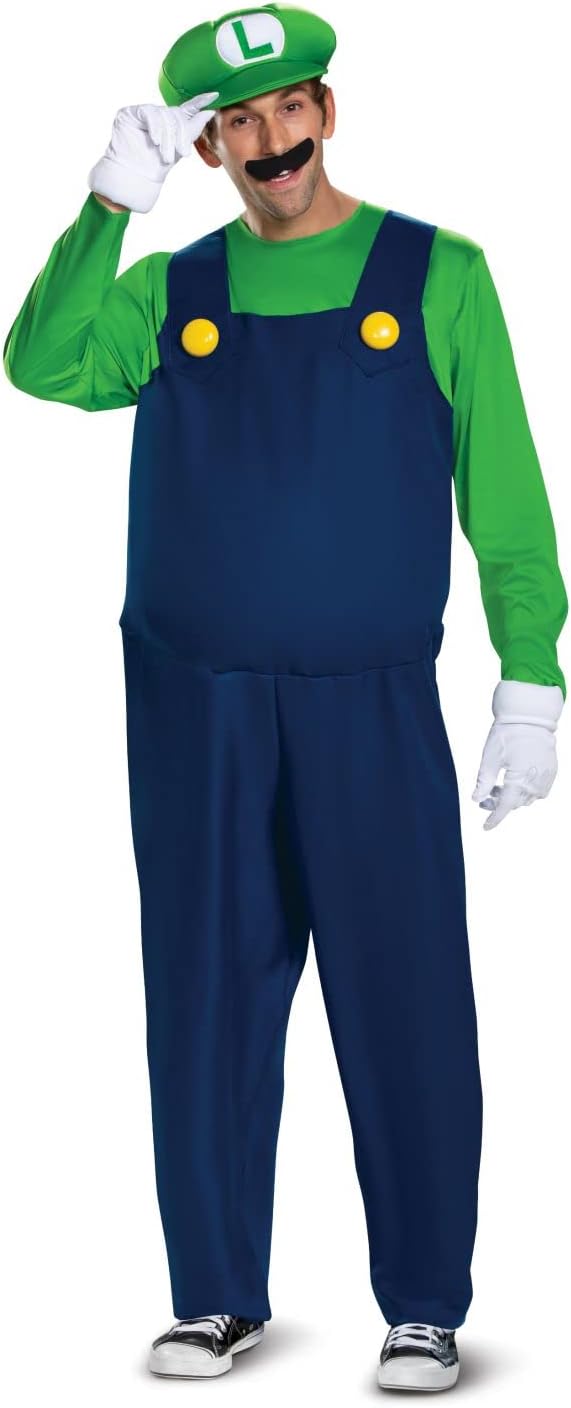 Disguise mens Luigi Deluxe Adult Costume Adult Sized Costumes (pack of 1)