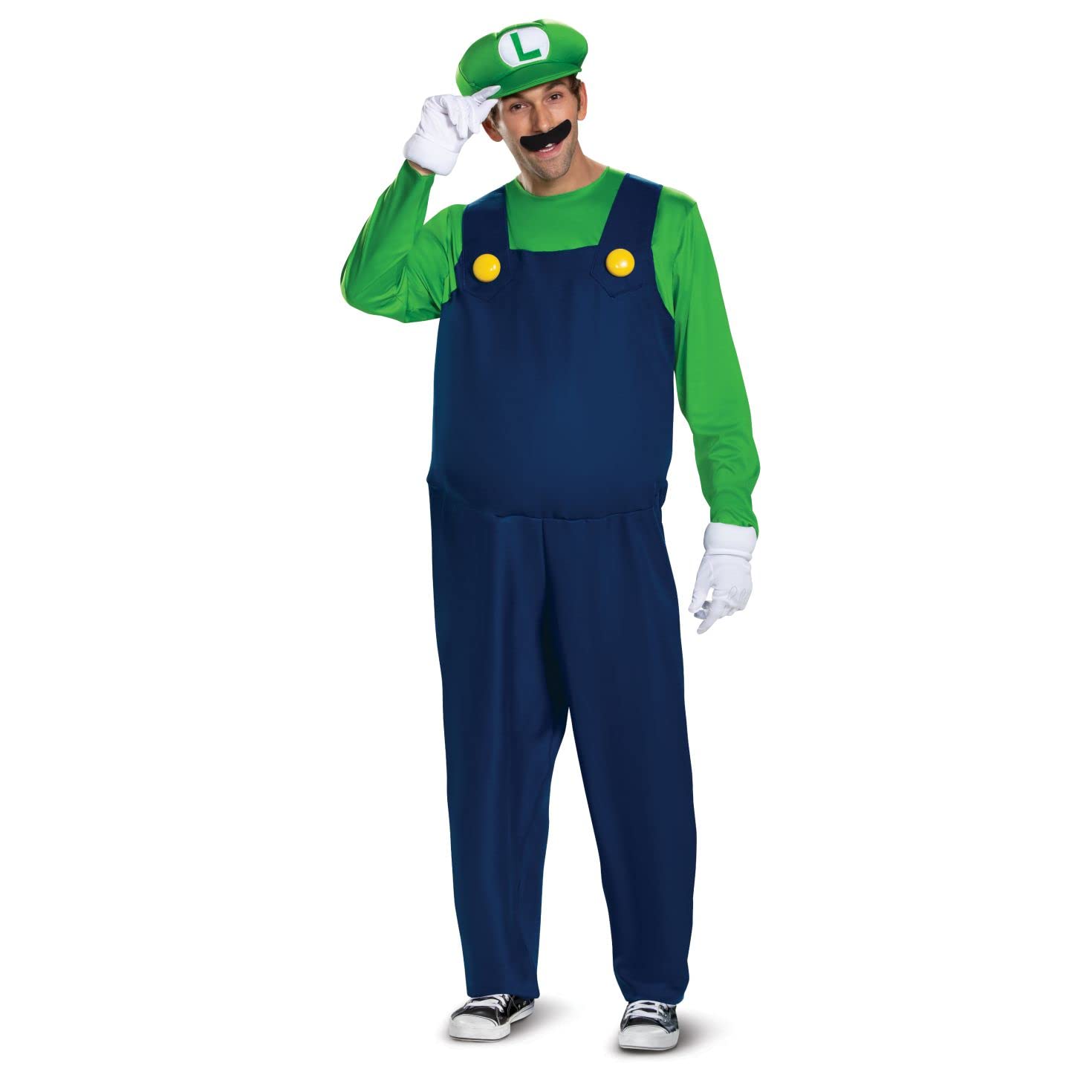 Disguise mens Luigi Deluxe Adult Costume Adult Sized Costumes (pack of 1)