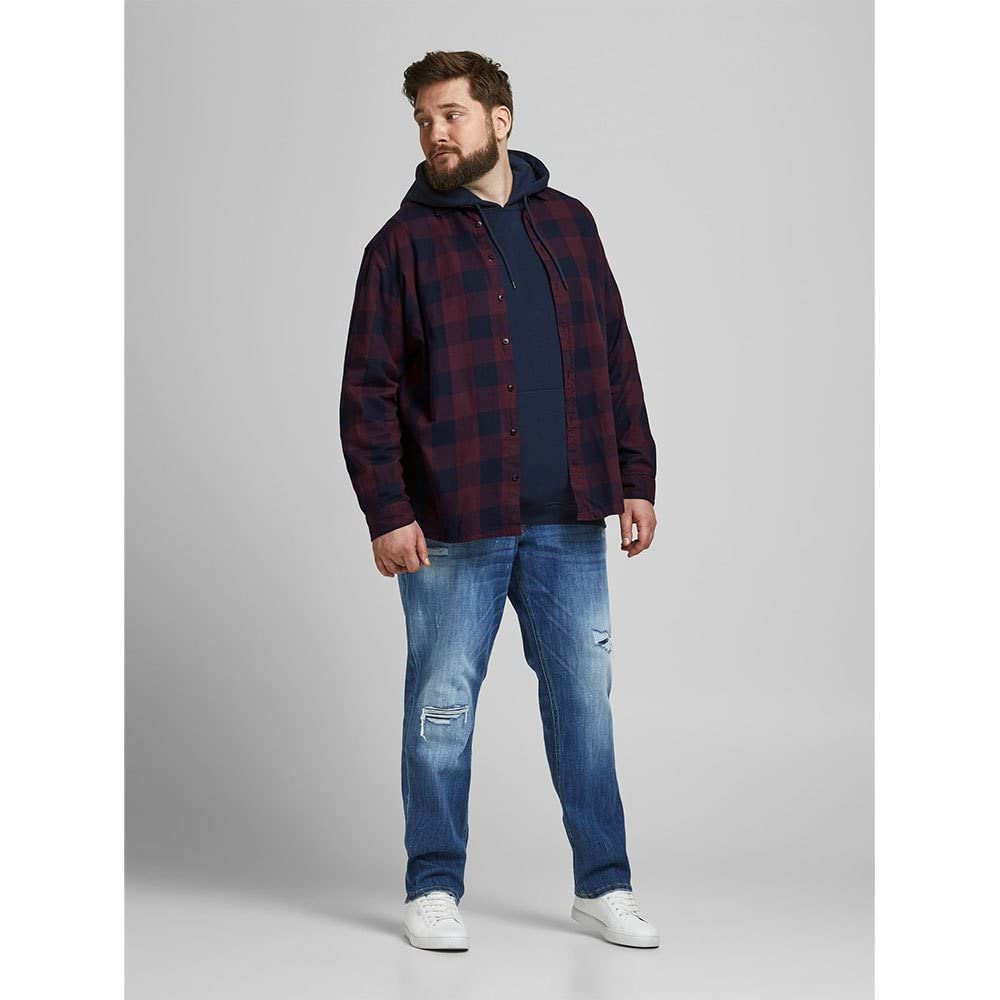 Jack & Jones mens JJEGINGHAM TWILL SHIRT L/S NOOS PLS Shirt (pack of 1)