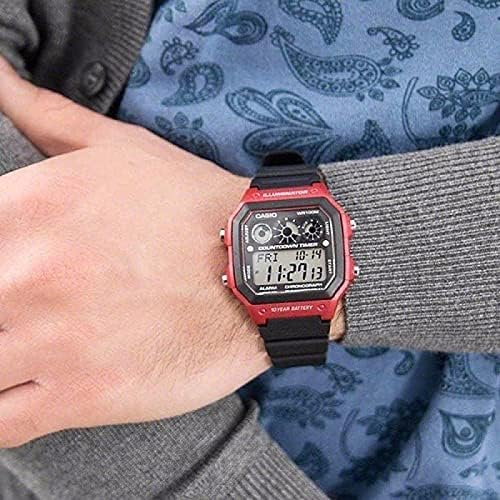 Casio Men's Grey Dial Resin Digital Watch - AE-1300WH-4AVDF