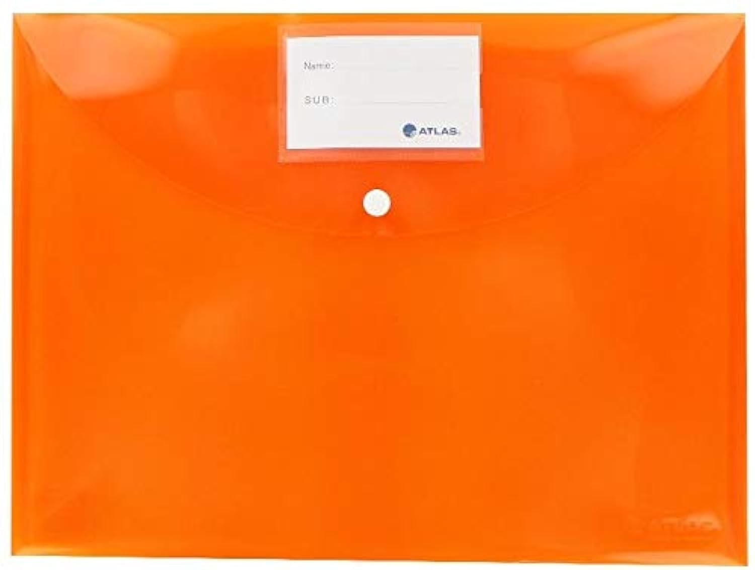 Atlas AS-F1003C Document Bag with Card and Button, Orange