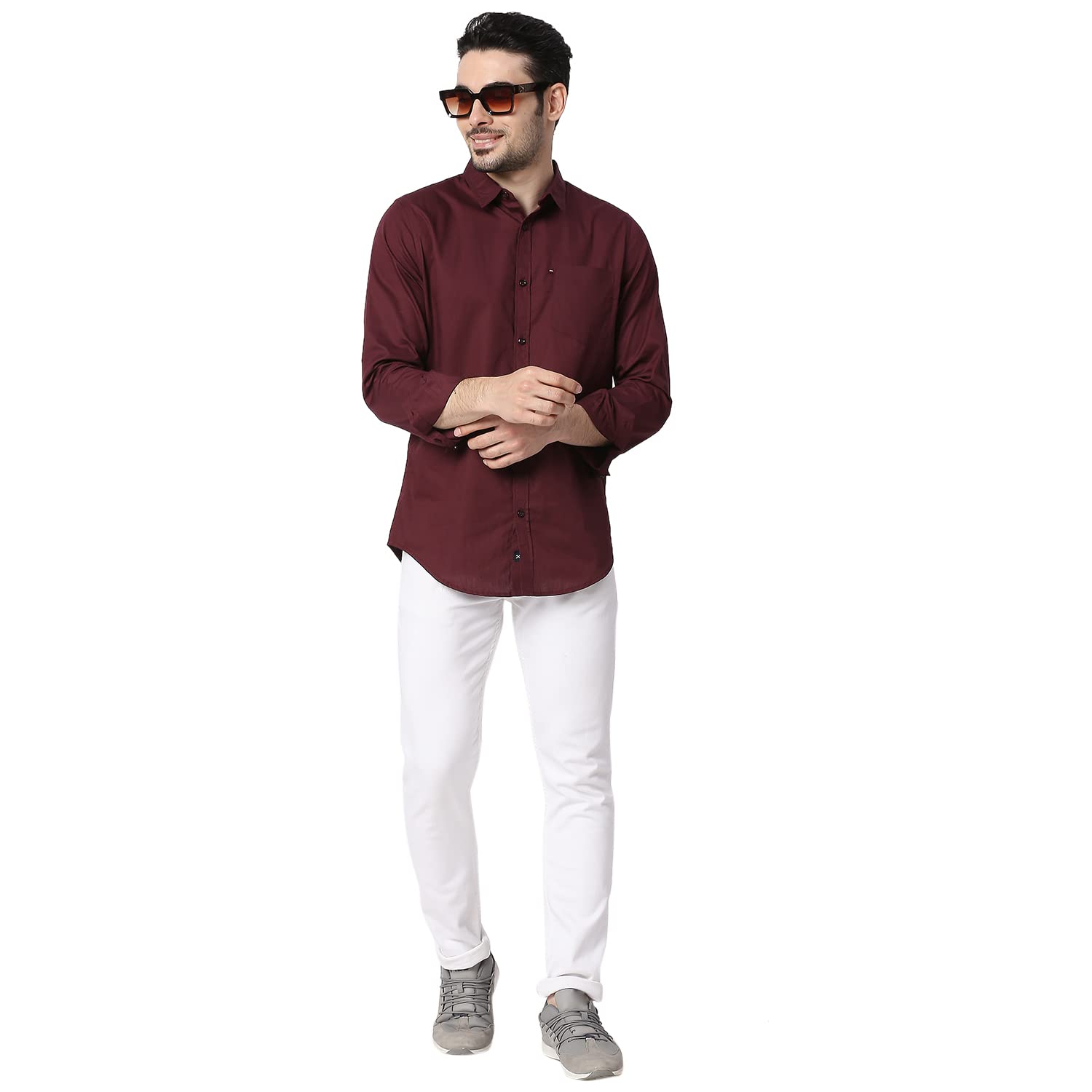 HammerSmith Men's Solid Slim Fit Shirt