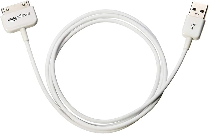 AmazonBasics Apple Certified 30-Pin to USB Cable for Apple iPhone 4, iPod, and iPad 3rd Generation - 3.2 Feet (1.0 Meter)