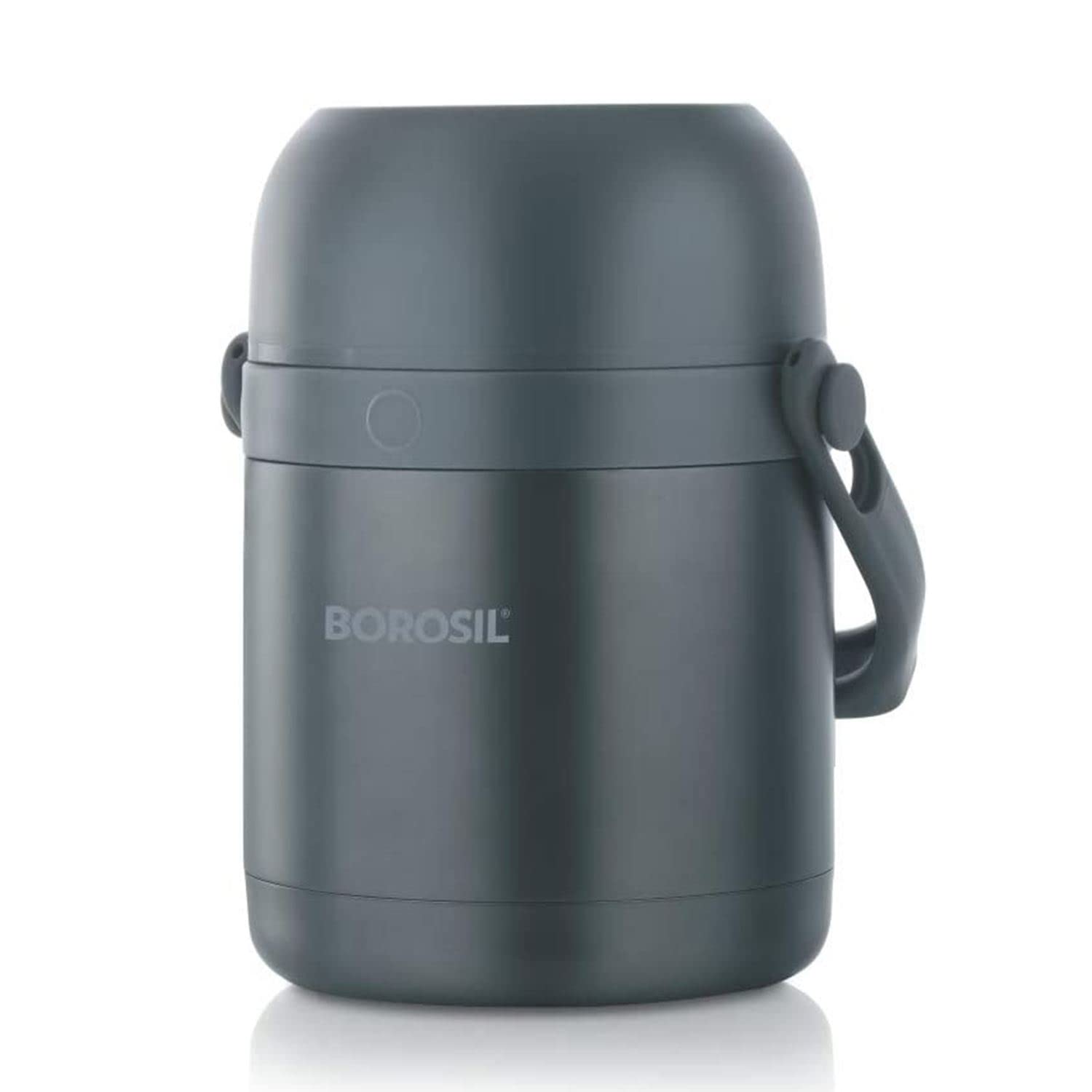 Borosil - Hot-N-Fresh Stainless Steel Insulated Lunch Box,1.3L, Grey