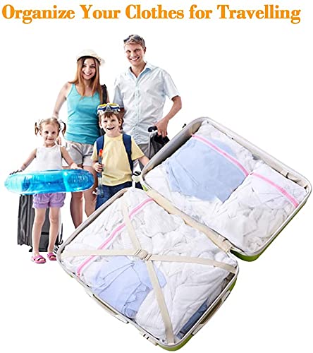 In-House 5PCS Mesh Laundry Bags for Clothing, Resuable Travel Storage Bag, Washing Machine Bags for Laundry, Blouse, Bra, Hosiery, Stocking, Underwear, Lingerie (A)