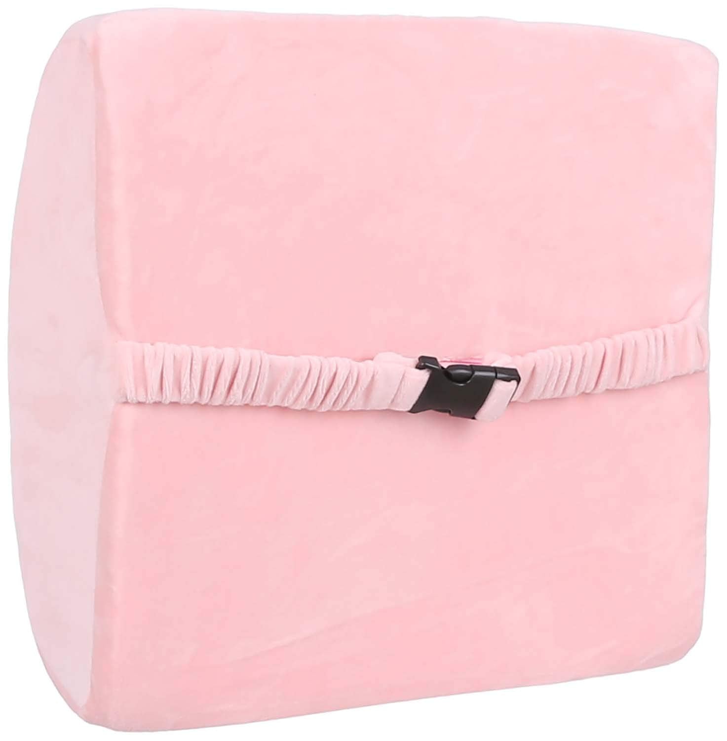 Boom fresh memory foam back support cushion for car seat - pink and white