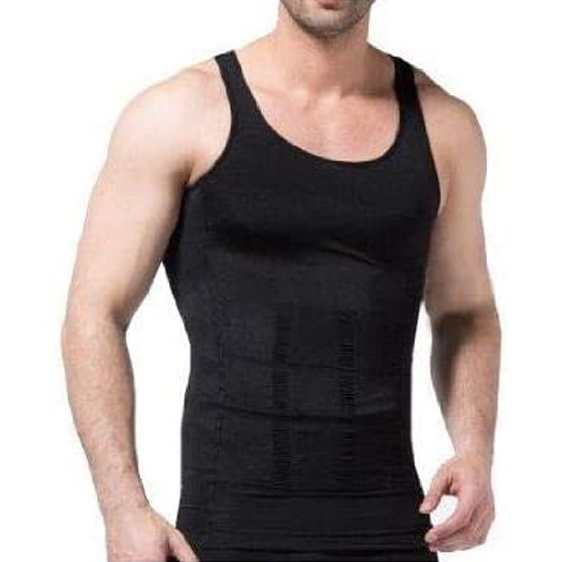 S-Sporting-Goods mens Slimming Underwear Body Shapewear MNS Slim Body Shapewear, Slim N Lift.BLACK