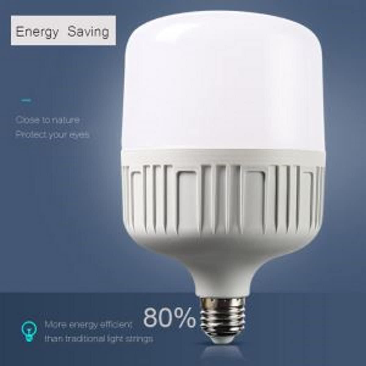 Biella™ Energy Saving LED Bulb 30W / 50W, E27 Base, Soft Light with NO UV/Mercury/Lead | Suitable for Home Office (Warmwhite (3000K) 30W)