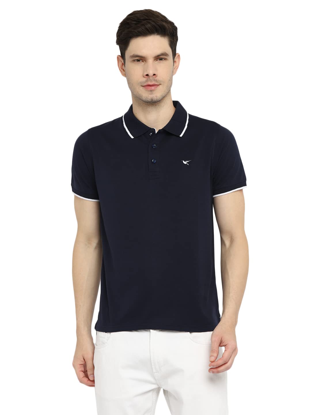 Deniklo Men's Solid Regular Polo Shirt