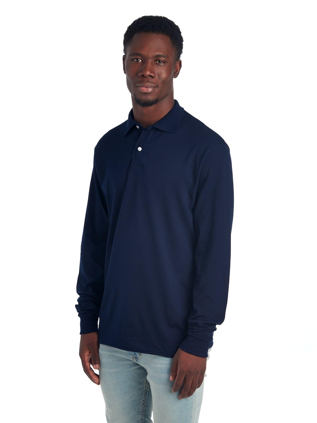 Jerzees Men's Spot Shield Long Sleeve Polo Sport Shirt Polo Shirt (pack of 1)