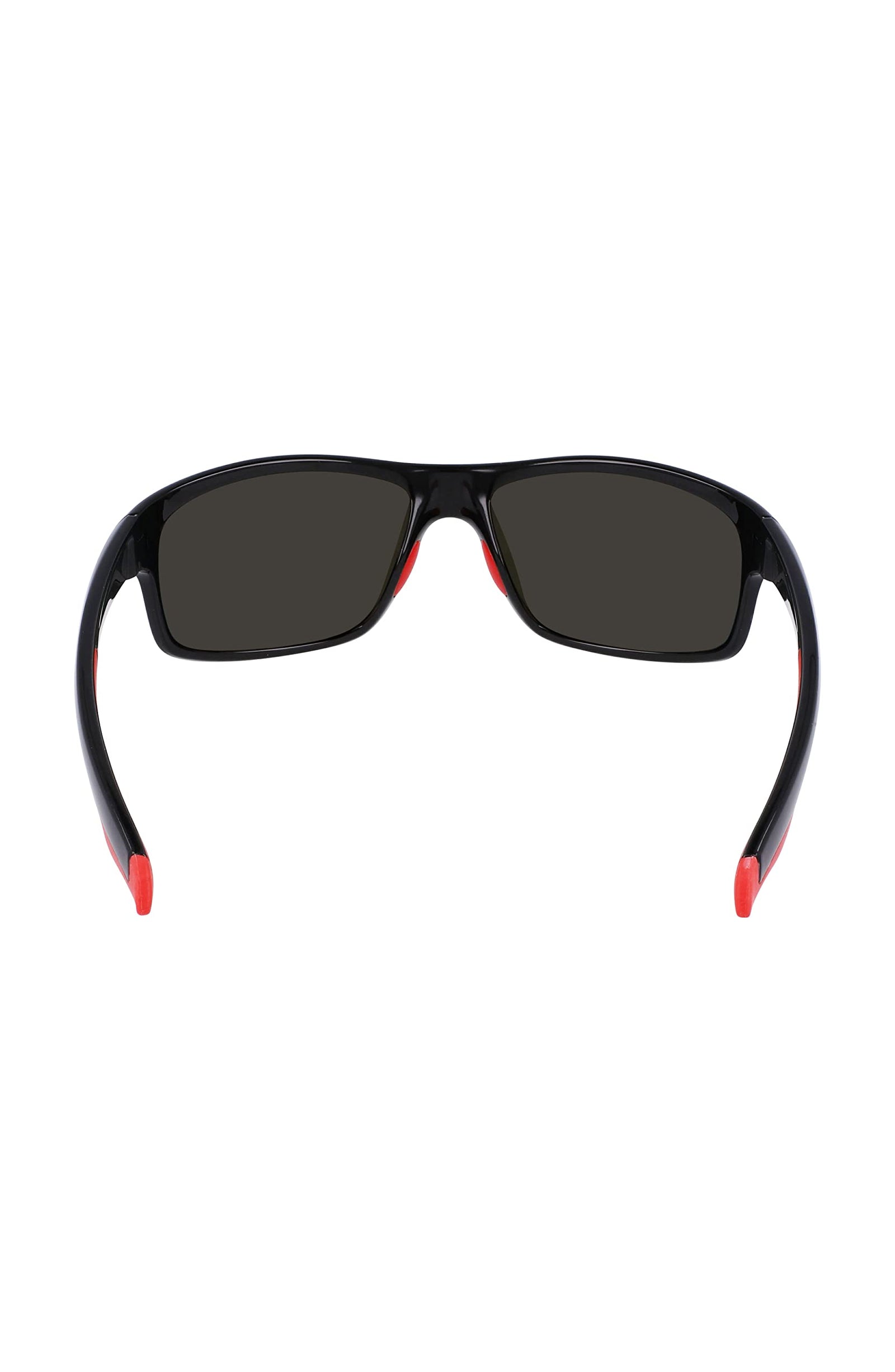 Columbia Men's Burr Polarized Rectangular Sunglasses, Shiny Black & Red/Orange Revo, One Size