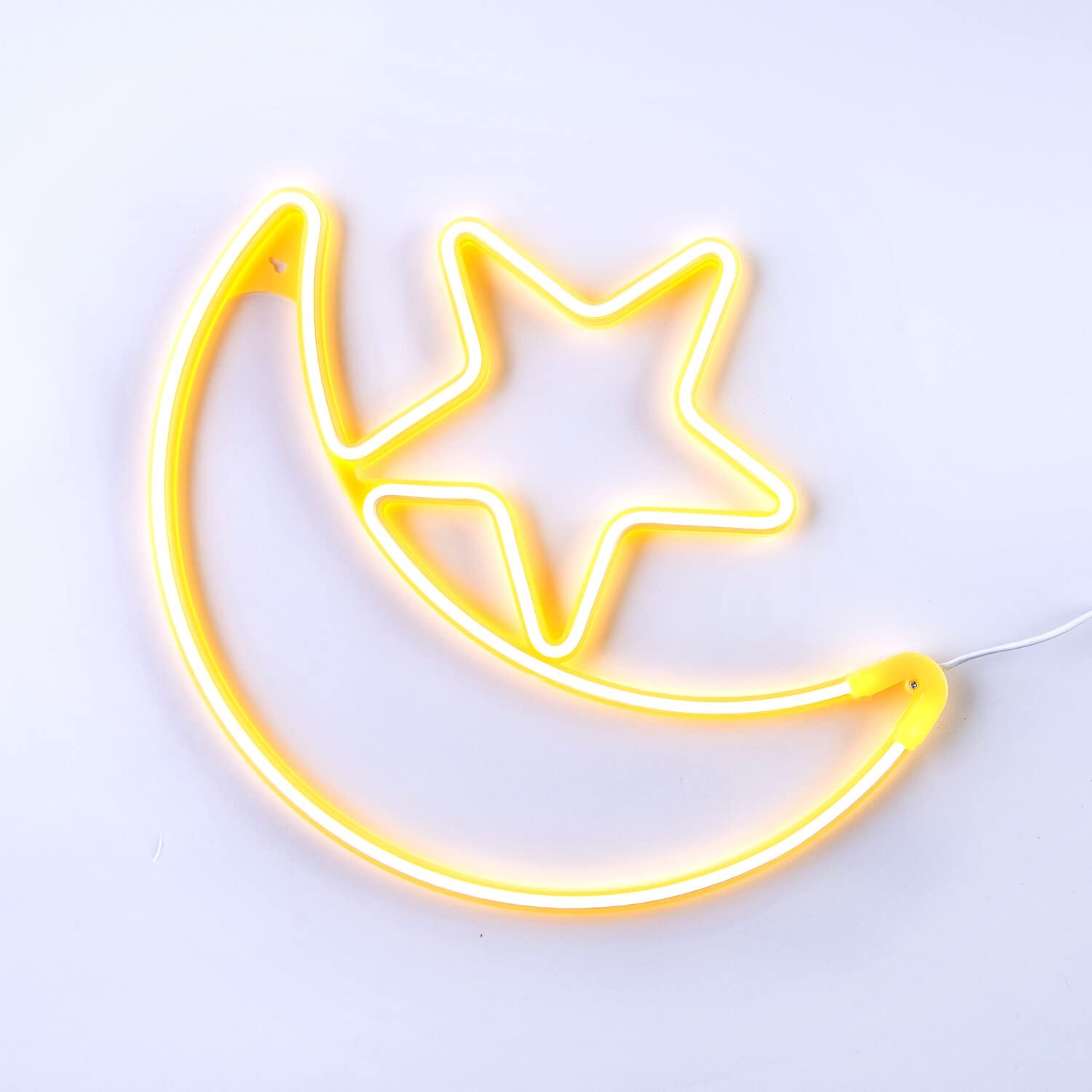 HILALFUL Moon Star Medium Light Ideal for Living Rooms, Bedrooms, and Outdoor Spaces | Perfect Festive Gift for Ramadan, Eid, Birthdays, Weddings, and Housewarmings | Includes 1.5m Cable