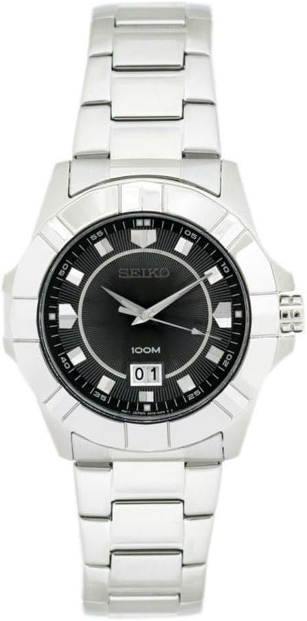 Seiko Men's Lord SUR129 Silver Stainless-Steel Japanese Quartz Fashion Watch