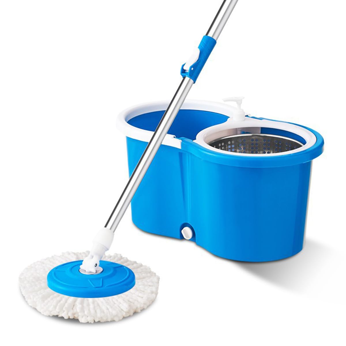 ECVV Spin Mop and Basket Set - Advanced Effortless mop for floor Cleaning with Super Absorbent 360 Microfiber Mop