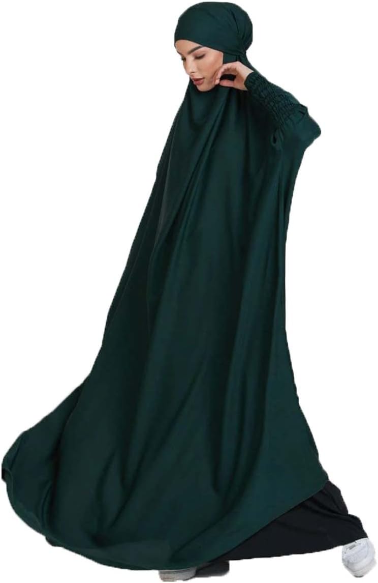 Women's Muslim One Piece Prayer Dress for Women Abaya Dress Islamic Middle East Dubai Turkey Maxi Abaya Kaftan with Hijab Dress in Full Length