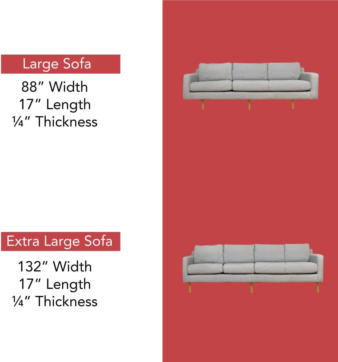 LAMINET Deluxe Extra Thick Sagging Furniture Cushion Support Insert| Seat Saver| New and Improved| Extend The Life of Your Sofa| 60% Thicker - Sofa - 17