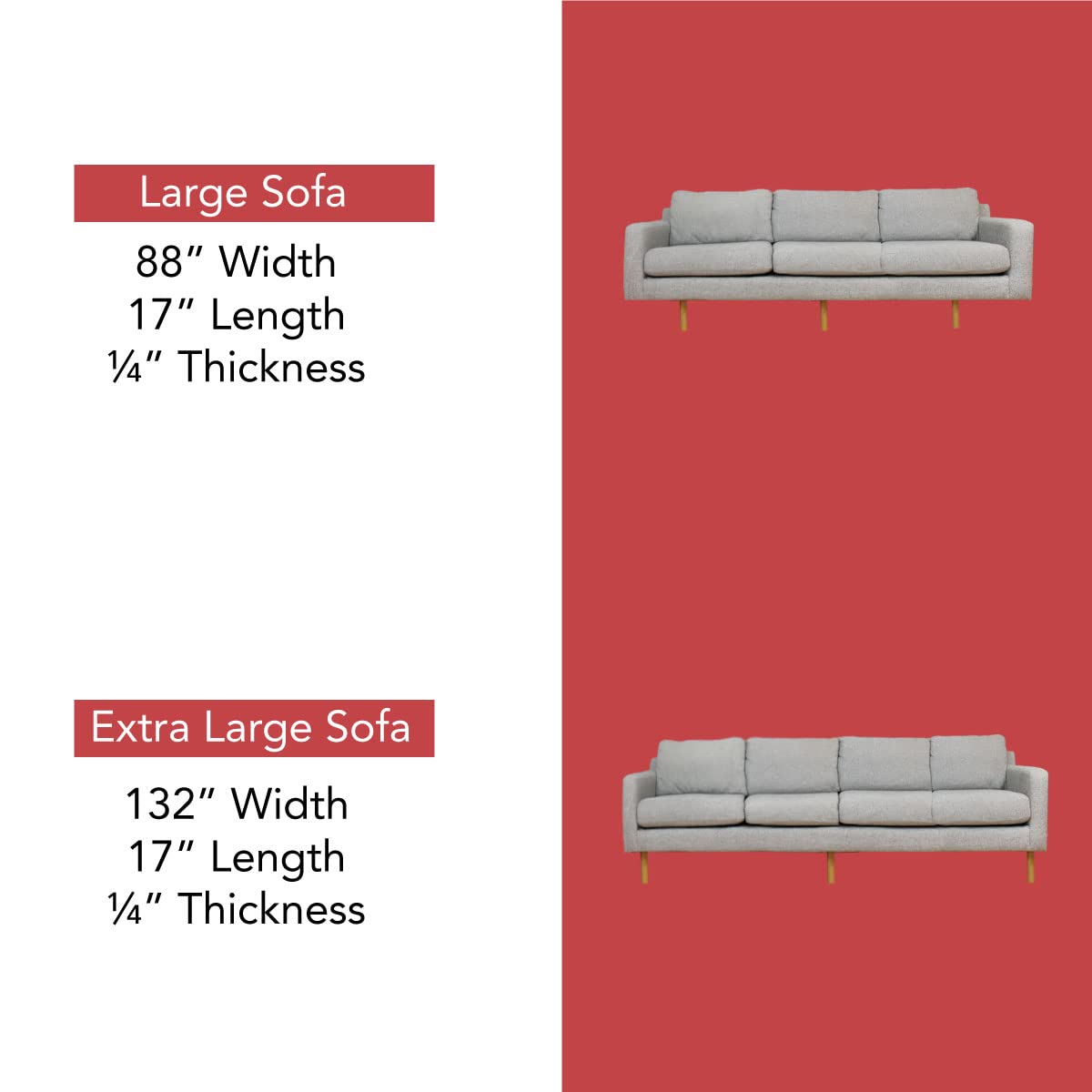 LAMINET Deluxe Extra Thick Sagging Furniture Cushion Support Insert| Seat Saver| New and Improved| Extend The Life of Your Sofa| 60% Thicker - Sofa - 17