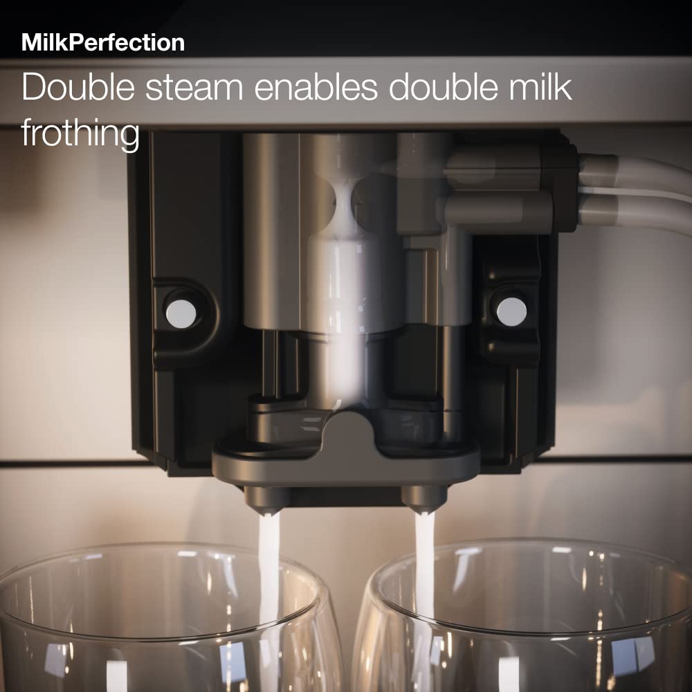 Miele CM 6160 MilkPerfection Bean-to-Cup Automatic Coffee Machine - OneTouch for Two, AromaticSystem, 4 individual profiles, DoubleShot, WiFi-compatible, LED lighting, easy cleaning in Obsidian Black