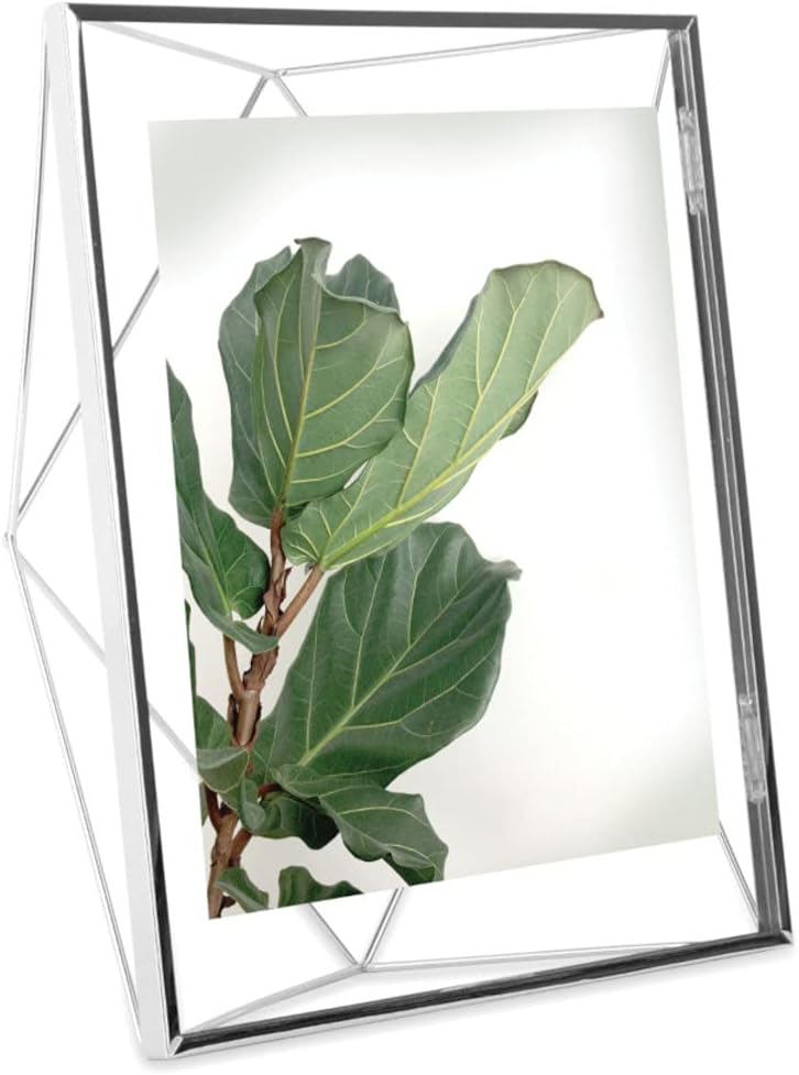 Umbra Prisma Multi Picture Frame – Photo Display for Desk or Wall, Chrome