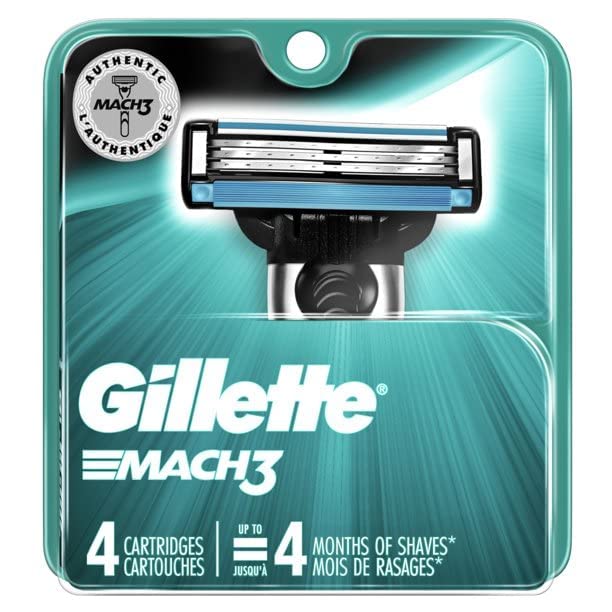 Gillette MACH 3 BLADES, Pack of 4