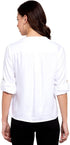 Krave Womens White Boxy Solid Casual Shirt