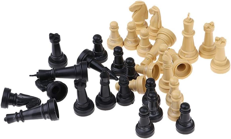 Chess Set Gift 32 pcs/lot 2'' Plastic Chess Pieces Only Board Game Checker Pawns Accessories Chess Board Game