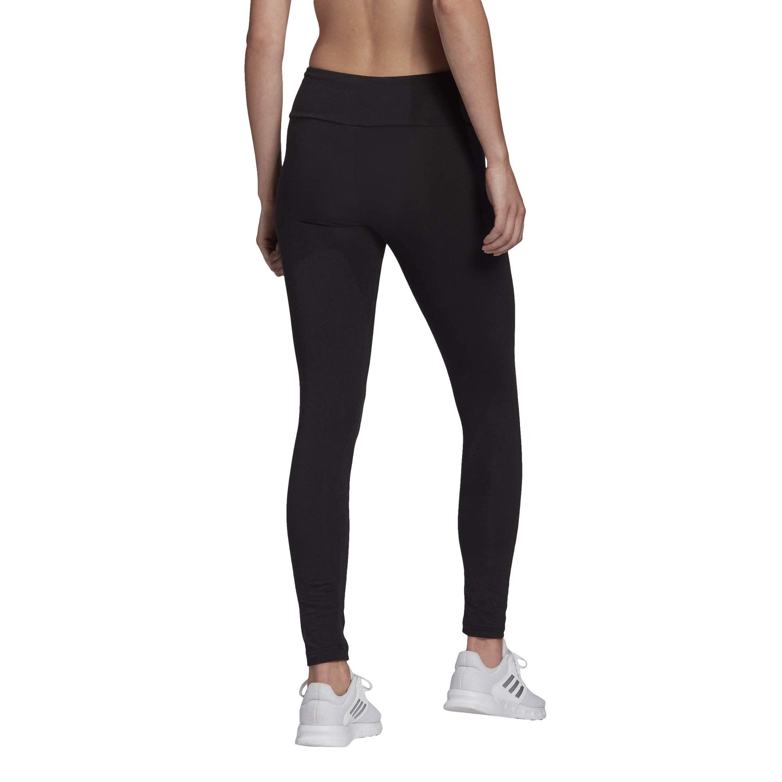 Adidas womens ESSENTIALS HIGH-WAISTED LOGO LEGGINGS Tights , black-white , m