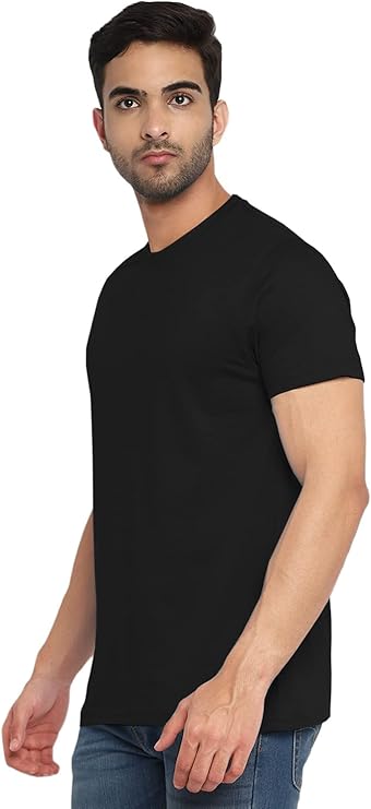 Deniklo Men's Solid Regular T-Shirt Pack of 2
