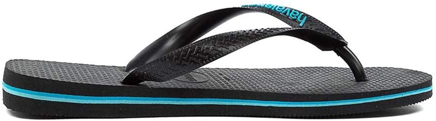 Havaianas Hav Logo Filete Black/Black/Turquoise Boy's Flip-Flop