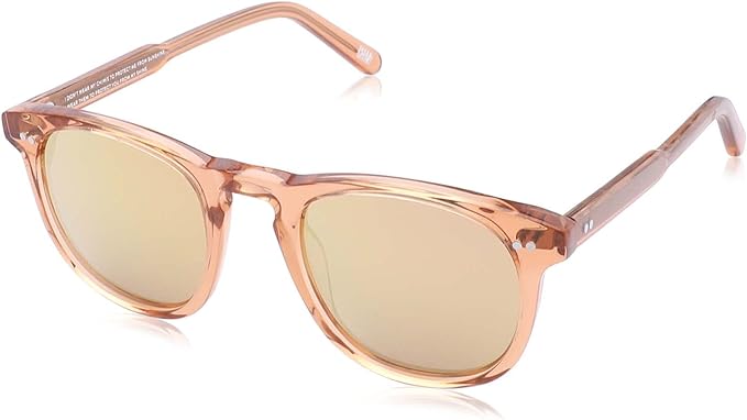 Chimi Peach Light Brown Lens Wayfarer Sunglasses for Women - Transparent Peach