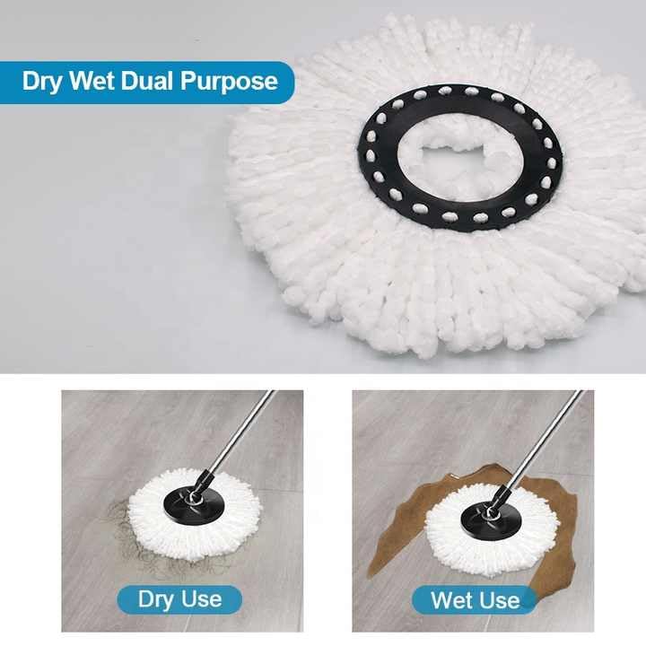 3 Pieces | Spin Mop Replacement Head Mop Refill Compatible with Circle Swivel Mops Microfiber Swivel Mop Refill,Deep Clean,Machine Washable and Easy to Replace