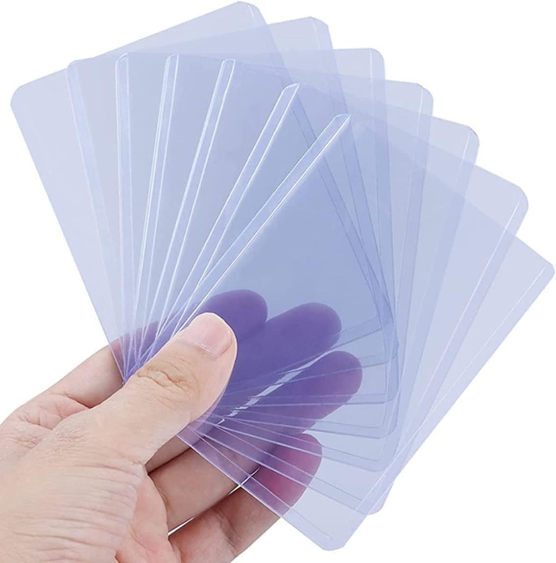 50 Packs Trading Card Holders, Hard Plastic Card Sleeves Fit for Standard Baseball Game Sports Cards, 3X4 Inch Clear Card Protectors