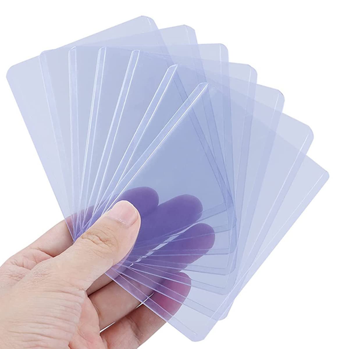50 Packs Trading Card Holders, Hard Plastic Card Sleeves Fit for Standard Baseball Game Sports Cards, 3X4 Inch Clear Card Protectors