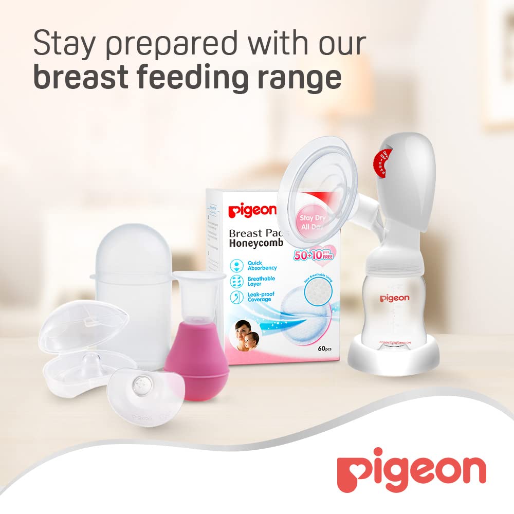 Pigeon Breast Pad, Honeycomb, Ultra-Slim And Light, Leak Proof Coverage, Quick Absorbency, 60 Pcs, White