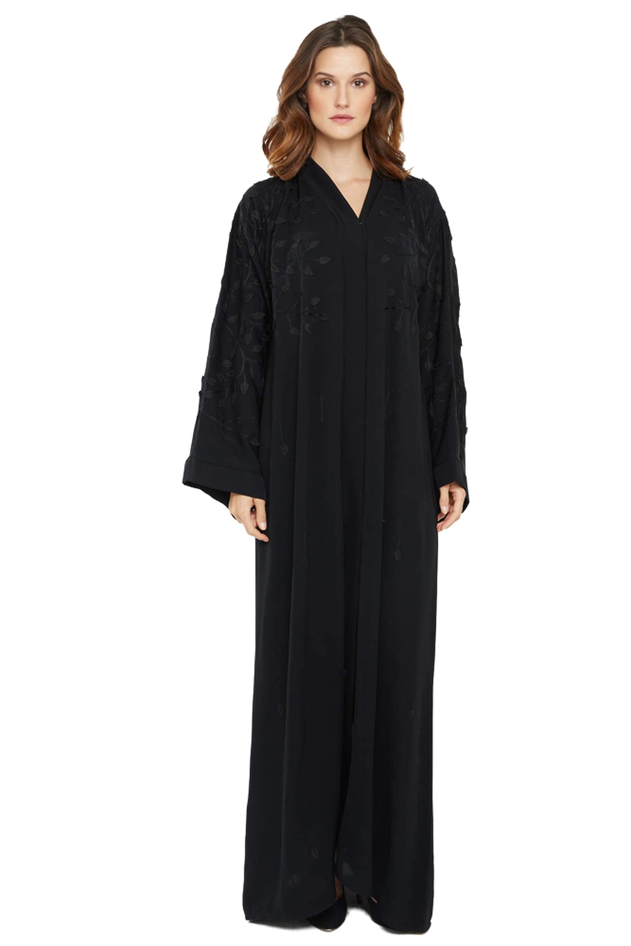 Nukhbaa Womens Premium Abaya Made With Fine Fabric, Comes Matching Hijab AJ716A Abaya