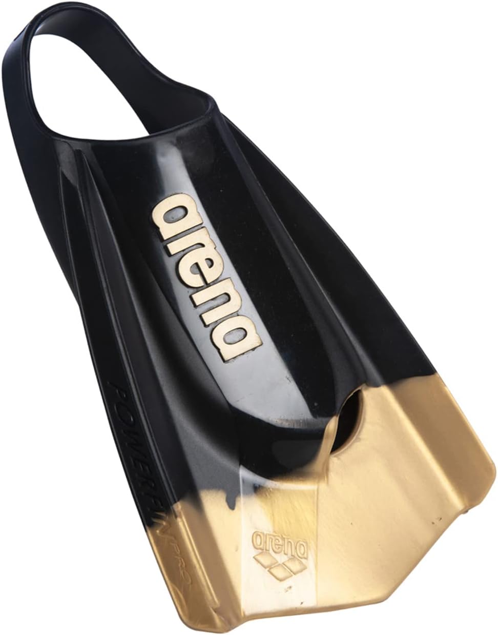 Arena Powerfin PRO Swim Training Fins , Black - Gold , 6.5 - 7.5