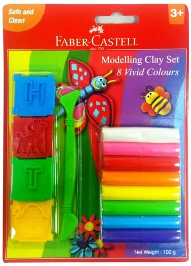 Faber-Castell Modeling Clay, 8 Colors Assorted, 120893