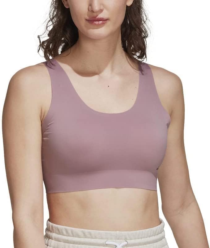 Adidas PUREL LS BRA HD0269 TRAINING magic mauve WORKOUT BRA - LIGHT SUPPORT For Women, Size M