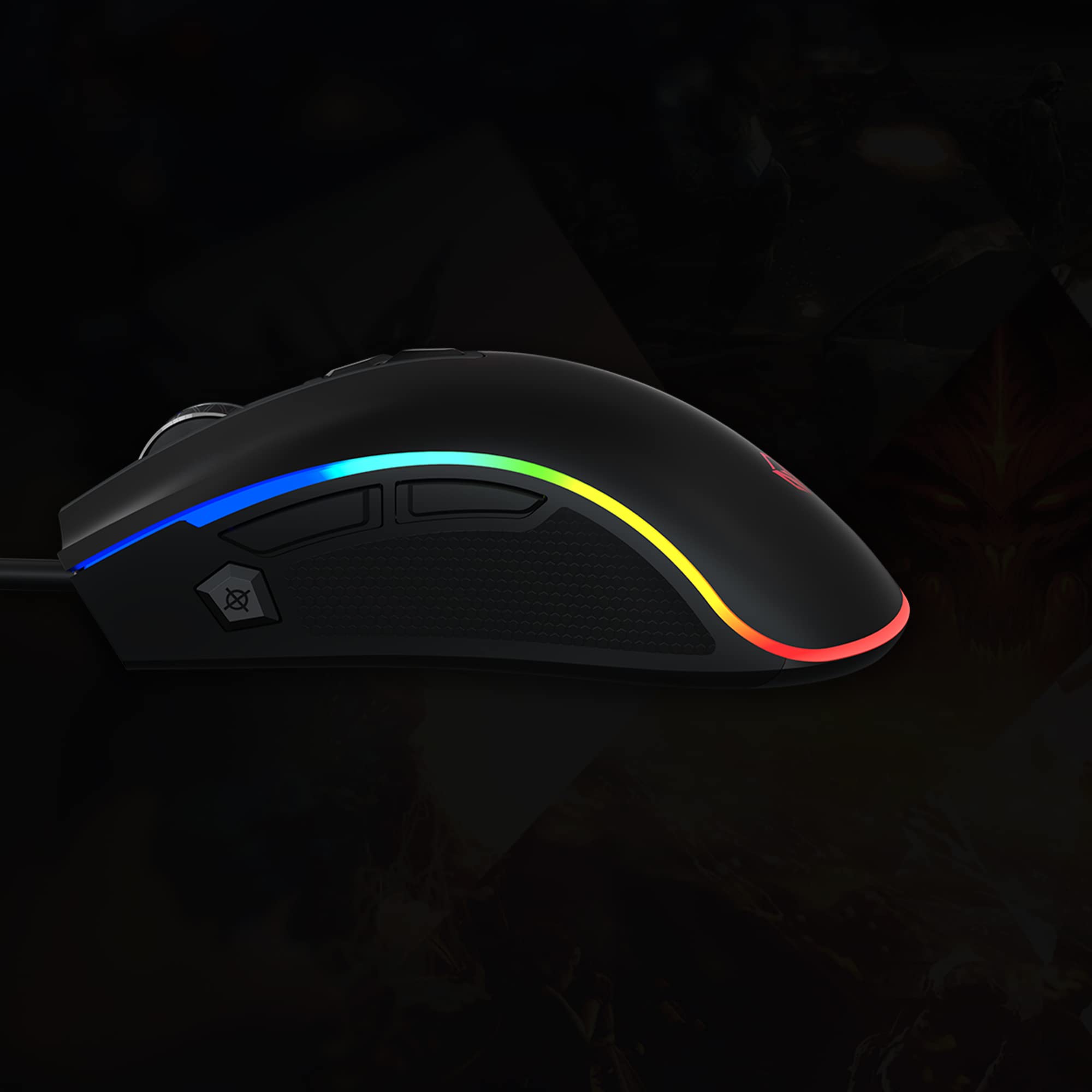 Meetion g3330 - hera rgb tracking gaming mouse (8000 dpi) - for pc & laptop - black