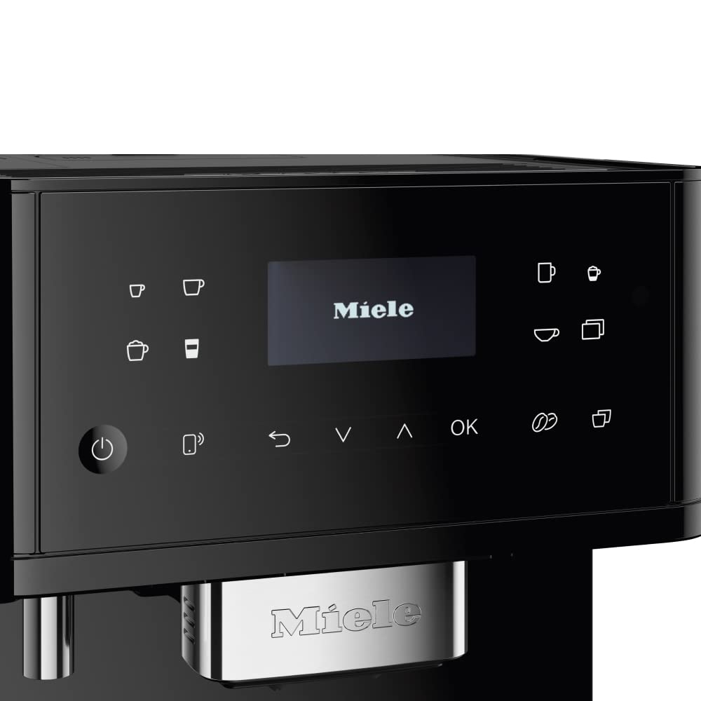 Miele CM 6160 MilkPerfection Bean-to-Cup Automatic Coffee Machine - OneTouch for Two, AromaticSystem, 4 individual profiles, DoubleShot, WiFi-compatible, LED lighting, easy cleaning in Obsidian Black