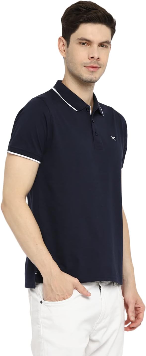 Deniklo Men's Solid Regular Polo Shirt