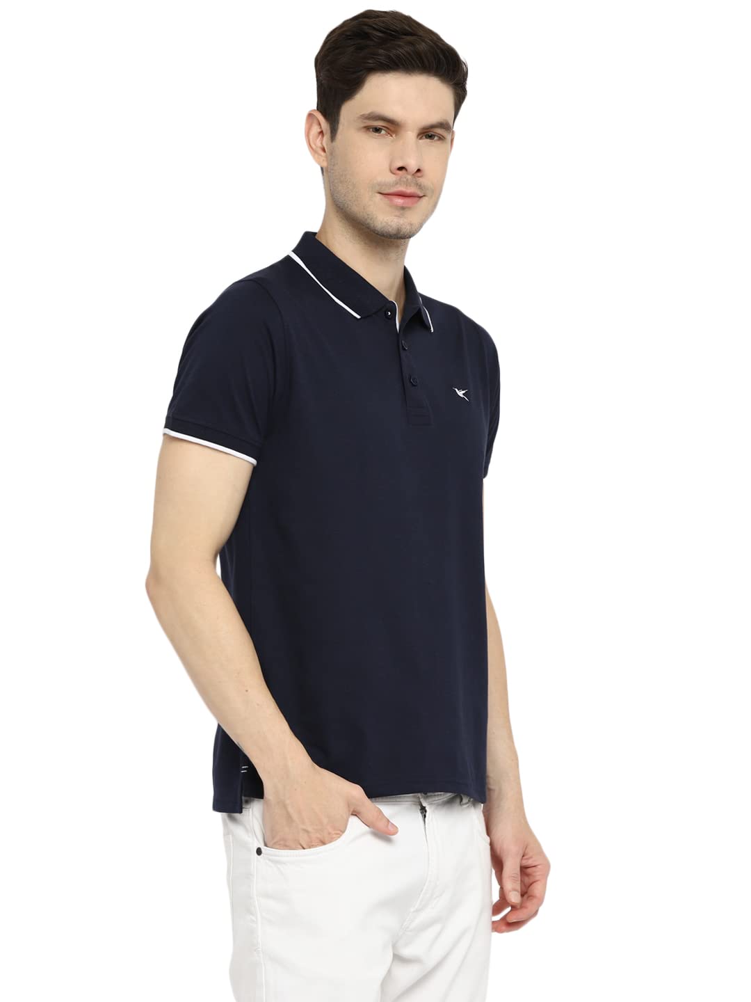 Deniklo Men's Solid Regular Polo Shirt