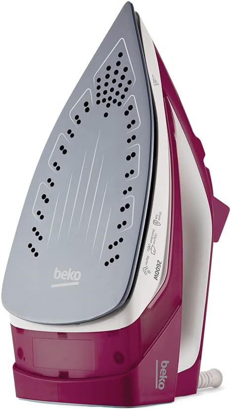 Beko SIM 3126 R Steam Iron, 2600 W, Ceramic Coated Soleplate with Steam Pools, Auto Shut-Off - Purple