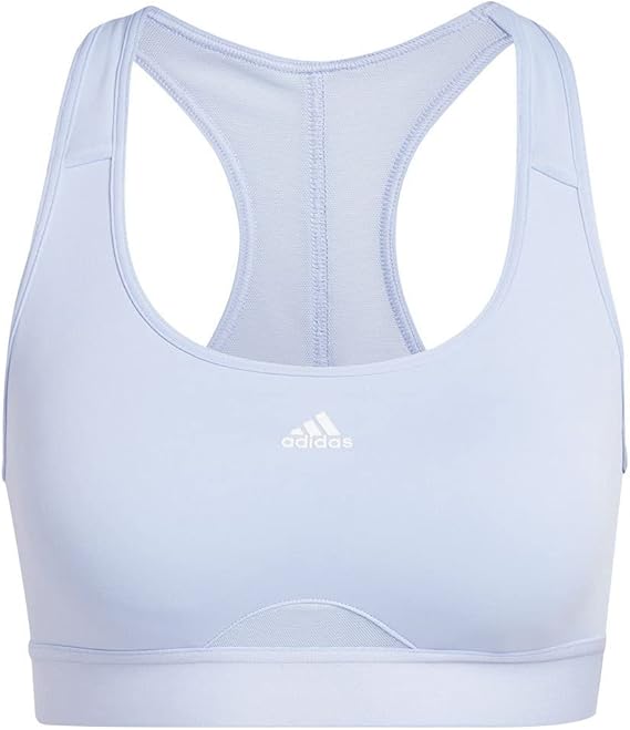 Adidas PWR MS PD BLUDAW TRAINING WORKOUT BRA - MEDIUM SUPPORT HS2995 for Women blue dawn size XLDD