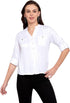 Krave Womens White Boxy Solid Casual Shirt