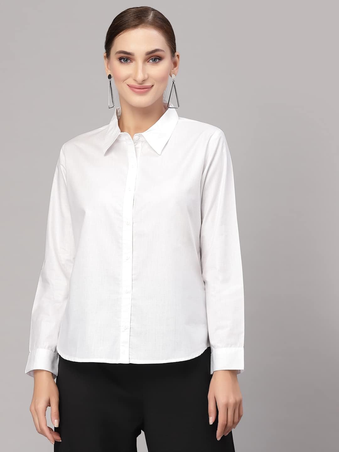 Krave Women Classic Formal Shirt.White