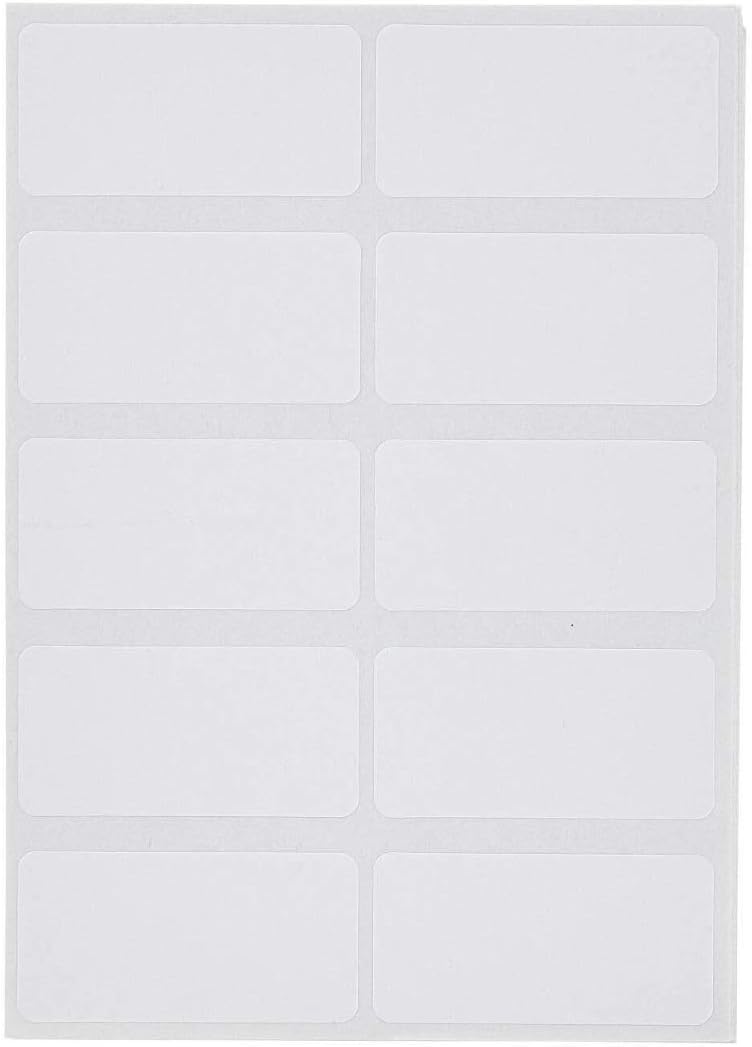 Hema white labels 120 pack, 3.8 cm x 1.9 cm size