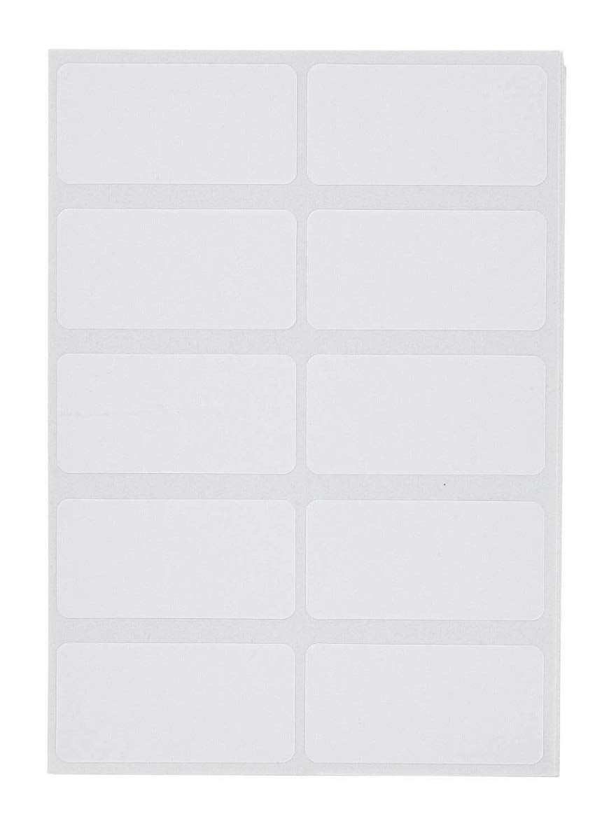 Hema white labels 120 pack, 3.8 cm x 1.9 cm size